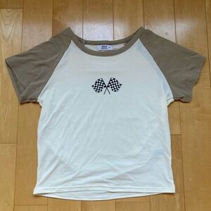 ✨2/$20✨ Ardene Crop Top with Checkered Flags